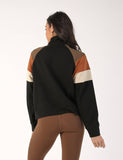 Daily Scuba 1/4 Zip: Black/Chocolate/Cinnamon/Oatmilk