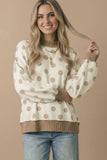Polka Dot Exposed Seam French Terry Top