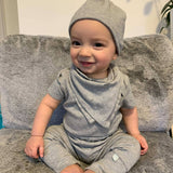 Baby cuffed pants | heather organic