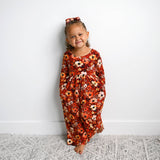 Auburn WIDE LEG ROMPER Bamboo Fall Floral Kids Outfit