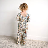 Maren Floral WIDE LEG ROMPER Bamboo Kids Outfit