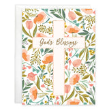 With Scripture Religious Greeting Card - Tulip Cross