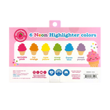 Sweet Scoops: Neon Highlighters - Strawberry Scent (Set of 6