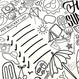 Kids Summer Art Activity | Coloring Tablecloth | Bucket List