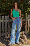 Seamless One Shoulder Ribbed Top