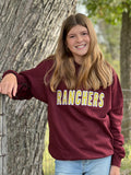 Rancher Glitter Applique Embroidered Sweatshirt