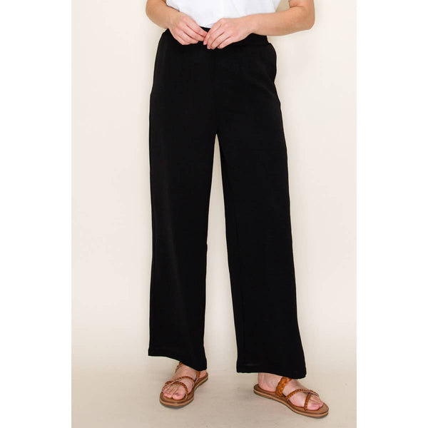 SOLID WIDE LEG PANTS