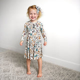 Maren Floral TUTU DRESS Bamboo Fall Floral Dress