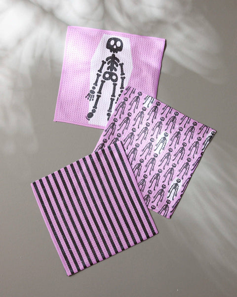 Bright Bones Dishcloth Set