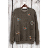 AZTEK ALLOVER MINERAL SWEATSHIRTS
