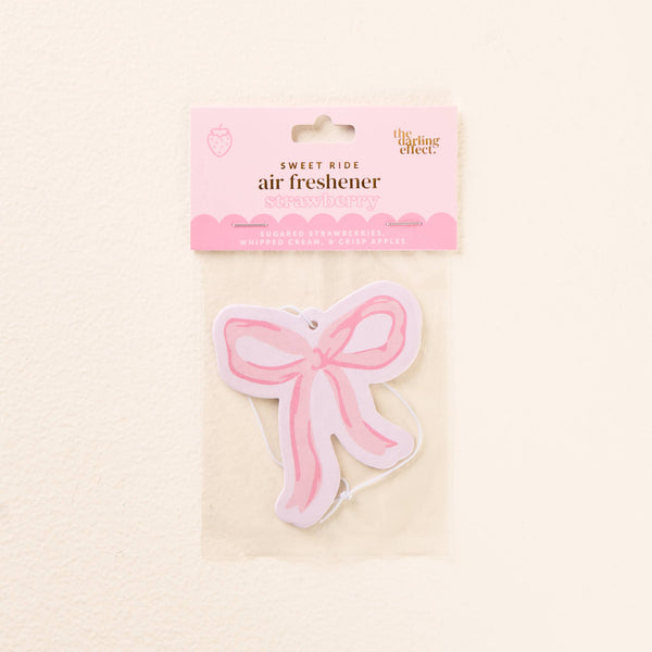 Sweet Ride Car Air Freshener-Bow Pink
