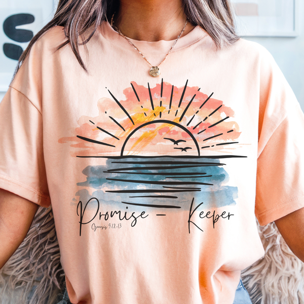 Faith Promise Keeper Bible Verse Christian Sun Graphic Tee