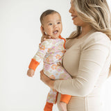 Baby Onesie Pajamas - Retro Floral