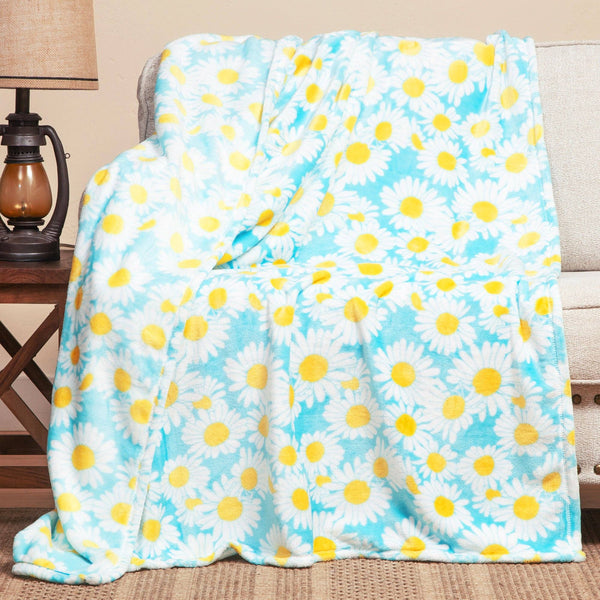 Flower Power Unlined Plush Throw