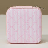 Bow Monogram Print Jewelry Box -Travel Size