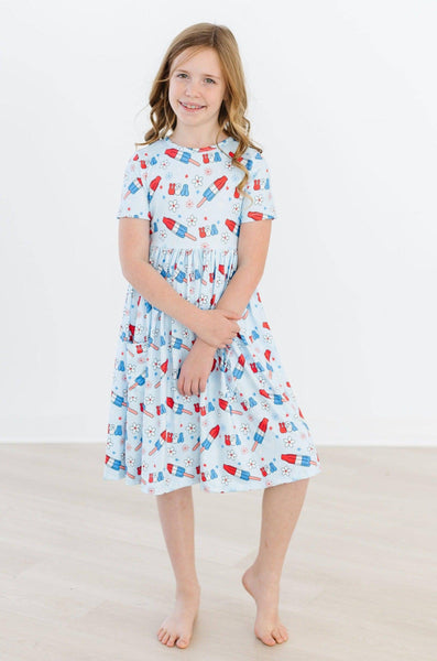 Proudly Patriotic Pocket Twirl Dress