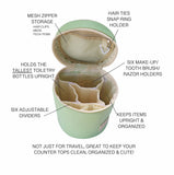 Barrel Organizer Toiletry Bag - All The Things (Checkered)