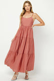 Mellow Rose Tiered Maxi Dress