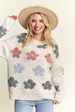 PLUS PUFF FLOWER SWEATER