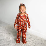 Auburn WIDE LEG ROMPER Bamboo Fall Floral Kids Outfit
