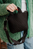 Black Woven Bucket Bag