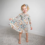 Maren Floral TUTU DRESS Bamboo Fall Floral Dress