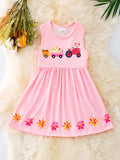 FARM GIRL PINK FLARE DRESS.