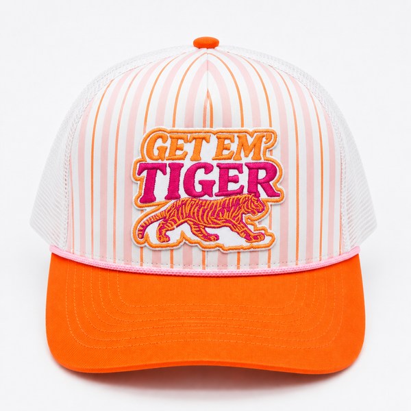 Get Em’ Tiger Embroidered Patch Trucker Hat