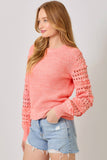 Textured Sleeve Sweater