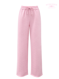 Light Pink Polka Dot Flare Sweatpants