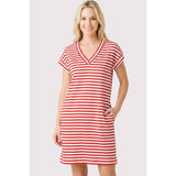 STRIPED TERRY DRESS
