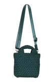 Forest Green Woven Bucket Bag