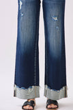 PETRA HIGH RISE STRETCH WIDE LEG W/ CUFFED HEM JEANS