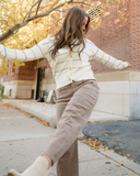 Lily Cardigan Sweater | Knitted Cardigan | Striped Cardigan