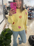 BE MINE HEART CREWNECK KNIT PULLOVER SWEATER