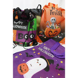 Halloween Theme Drawstring Reusable Backpack