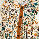 Maren Floral BUTTON DRESS Kids Fall Outfit