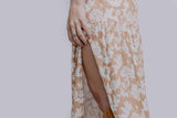 Floral Side Slit Maxi Skirt