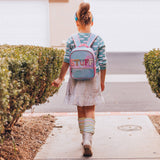 Girls Backpack with Glitter Varsity Letters - Mini Tie Dye