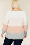 Lovely plus color block top