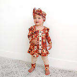 Auburn PEPLUM SET Fall Floral Outfit