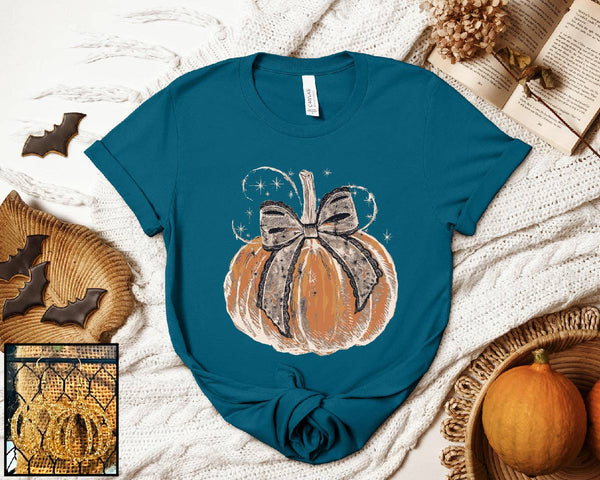 Pretty Pumpkin Bow Tee