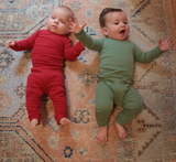 Baby organic pajamas | Basil Green