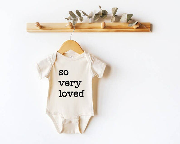 So Very Loved Baby Bodysuit | Gender Neutral Baby Gift