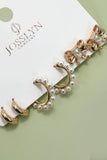MULTI EARRING SET-PEARL EMBELLISHED HOOPS BOW