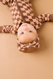 Espresso Checkered Bamboo Sleeper
