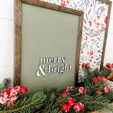 Merry & Bright Laser Cut Sign