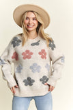 PLUS PUFF FLOWER SWEATER