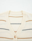 Lily Cardigan Sweater | Knitted Cardigan | Striped Cardigan