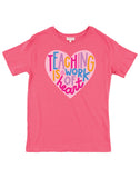 Teaching is a Work of Heart - Callie Tee - Pink